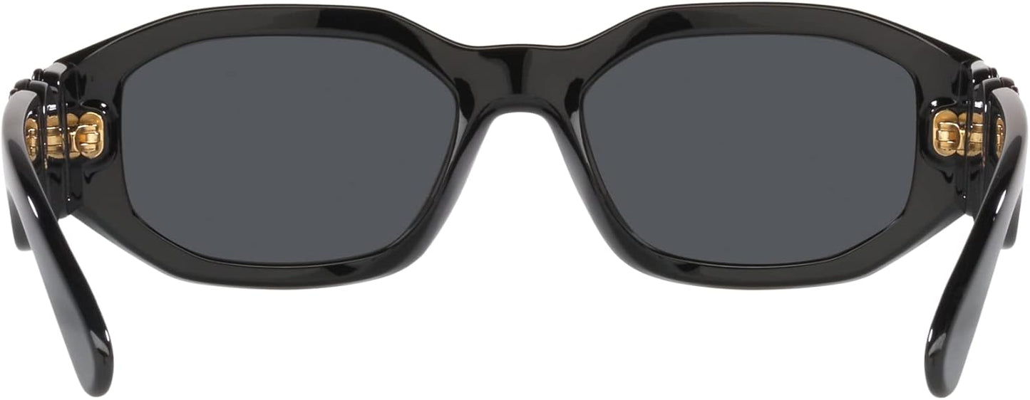 Man Sunglasses Black Frame, Dark Grey Lenses, 53MM