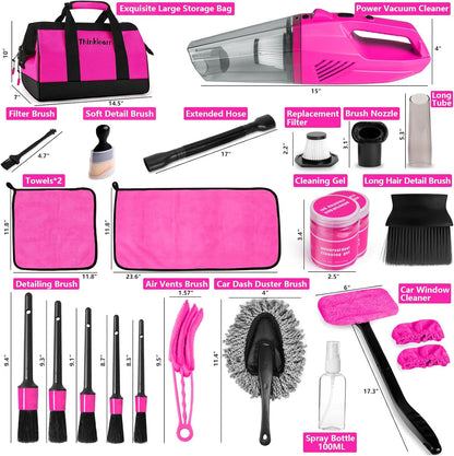  Kit de Nettoyage Auto Rose Ultra-Puissant ! ✨