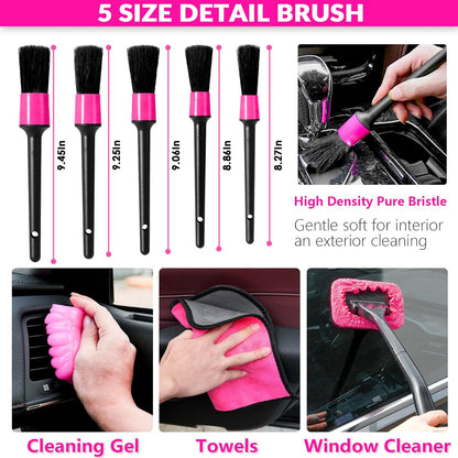  Kit de Nettoyage Auto Rose Ultra-Puissant ! ✨