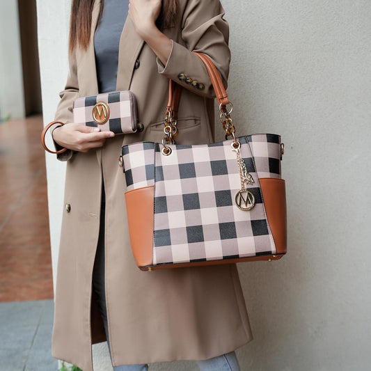 👜 MKF Collection – Ensemble Sac Cabas & Portefeuille en Cuir Vegan pour Femme