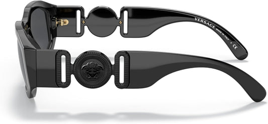 Man Sunglasses Black Frame, Dark Grey Lenses, 53MM