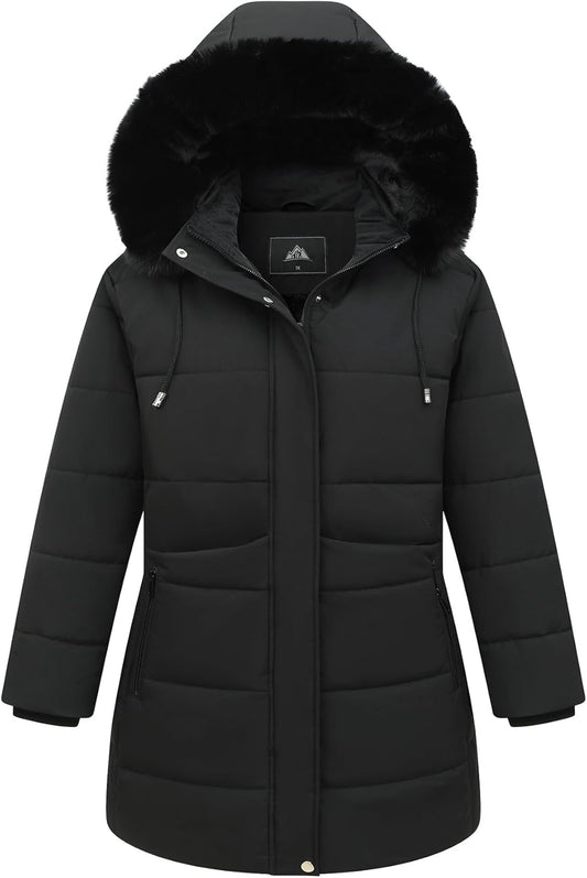 Women'S plus Size Winter Coat Waterproof Warm down Coat Detachable Hooded Parka Jacke