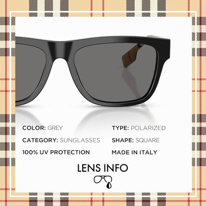 😎 BE4431U – Lunettes de Soleil Carrées Femme avec Kit Luxe eSHADES | Ajustement Universel
