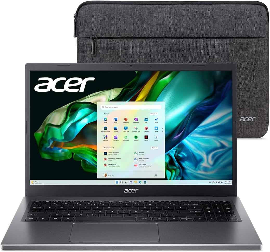 Aspire 5 15 Slim Laptop | 15.6" FHD 1920X1080 IPS Touch | Intel Core I5-13420H | Intel UHD Graphics | 16GB LPDDR5 | 512GB Gen 4 SSD | Wi-Fi 6 | Backlit KB | Protective Sleeve| A515-58PT-50UJ