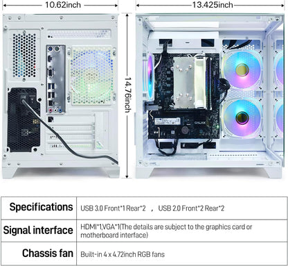 LXZ Desktop Computer with AMD Ryzen 7 5700G