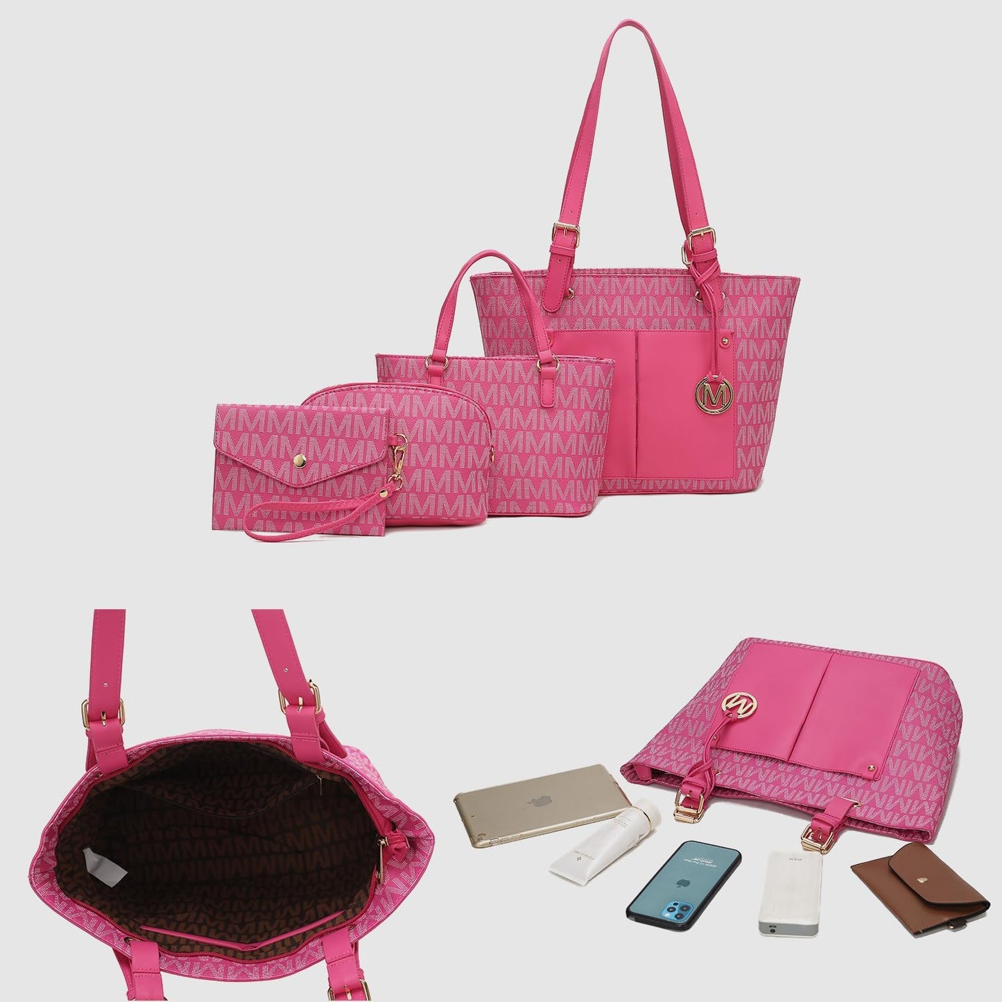 👜 Ensemble 4-en-1 Sac Fourre-Tout Femme – Élégance & Polyvalence au Quotidien