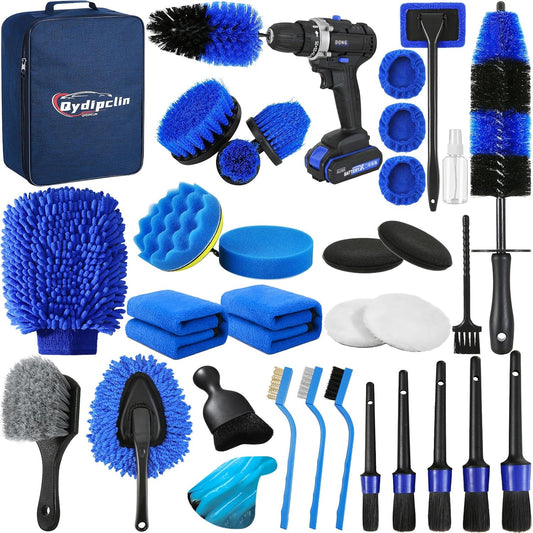 🚗 Kit Complet de Nettoyage Voiture 34 Pièces – Entretien Intérieur & Extérieur Professionnel