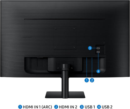 32-Inch M5 (M50D) Series FHD Smart Monitor with Streaming TV, Speakers, HDR10, Gaming Hub, Multiple Ports, Workout Tracker, Vision Accessibility Tools, LS32DM500ENXGO, 2024
