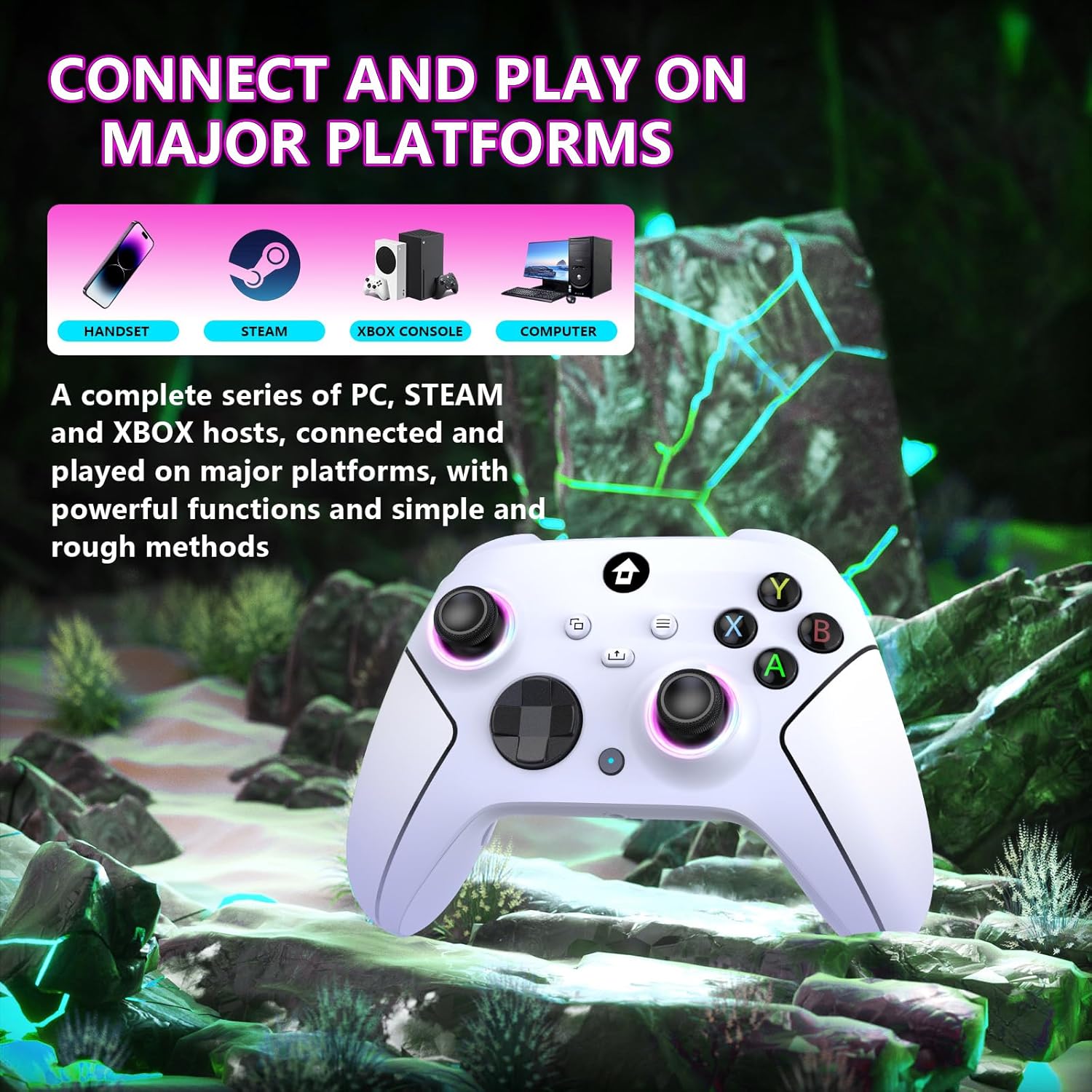🎮 Manette Sans Fil Xbox – Violet (2.4 GHz, Compatible Xbox & PC)