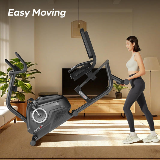Vélo d’Appartement Semi-Allongé CURSOR FITNESS – Résistance Magnétique 16 Niveaux, Silencieux & Confort Premium
