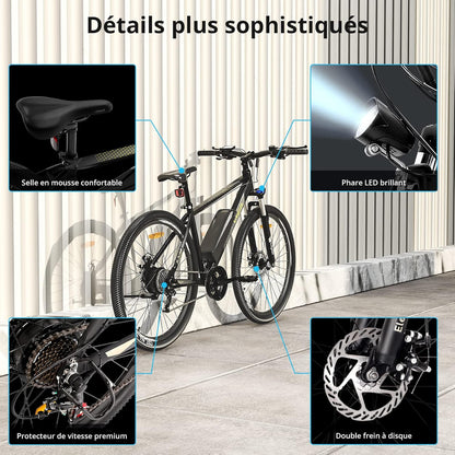 Vélo Électrique Eleglide M1 Plus VTT 27,5"/29" - Batterie 12,5 Ah, Écran LCD, 21 Vitesses, 3 Modes de Conduite - Idéal pour l'Aventure