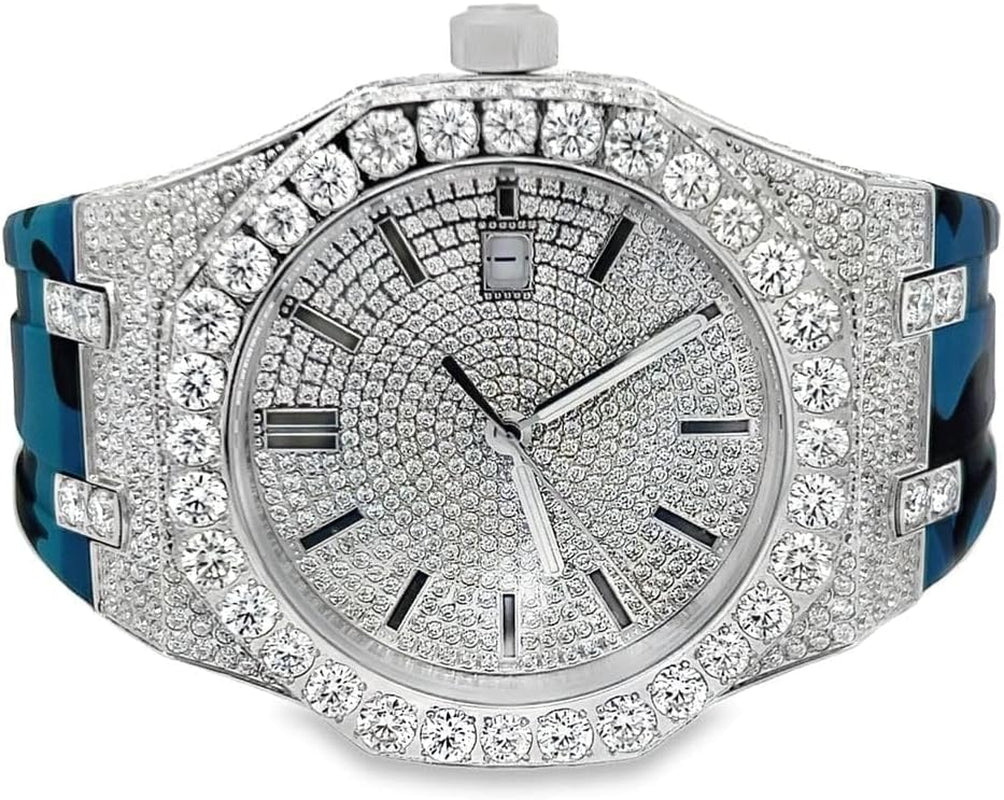 💎 Montre de Luxe Iced-Out en Moissanite – Élégance et Éclat Inégalés