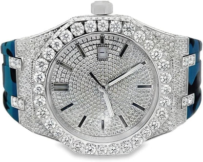 💎 Montre de Luxe Iced-Out en Moissanite – Élégance et Éclat Inégalés