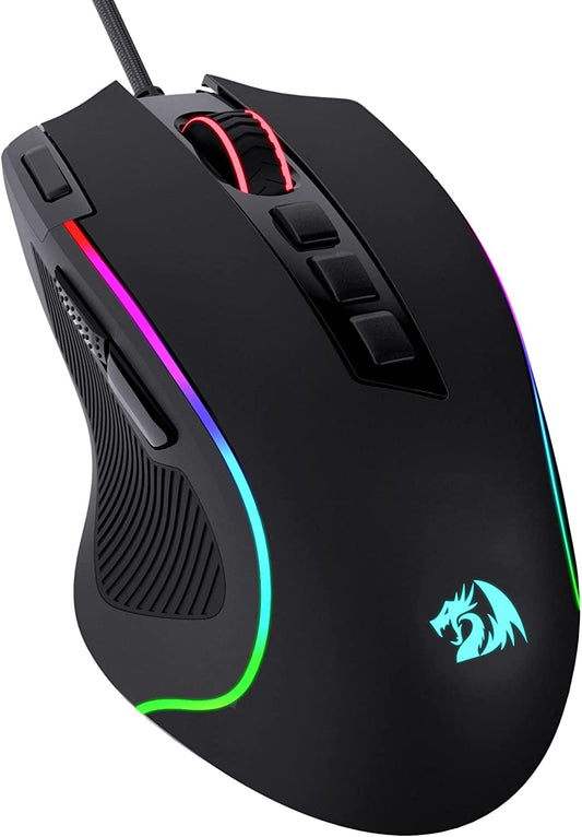 M612 Predator RGB Souris de Jeu - 8000 DPI, 11 Boutons Programmables, 5 Modes Rétroéclairés, Logiciel avec Bouton de Tir Rapide