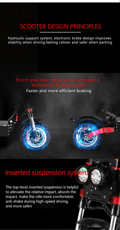 6000W Extreme Speed Off-Road 90km/h 13 pouces  60V   90km/h