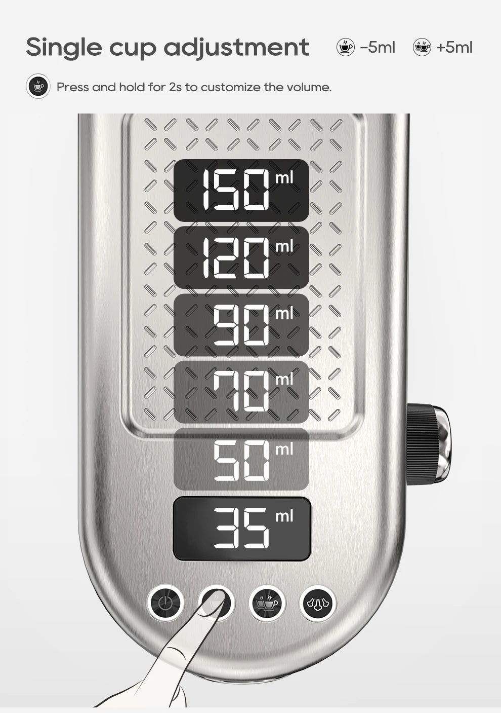 HiBREW H10B – Machine à Expresso Semi-Automatique 20 Bars – Température Réglable – Café Chaud Froid