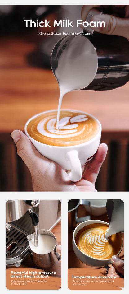 HiBREW H10B – Machine à Expresso Semi-Automatique 20 Bars – Température Réglable – Café Chaud Froid