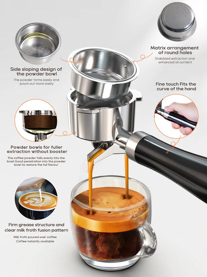 HiBREW H10B – Machine à Expresso Semi-Automatique 20 Bars – Température Réglable – Café Chaud Froid