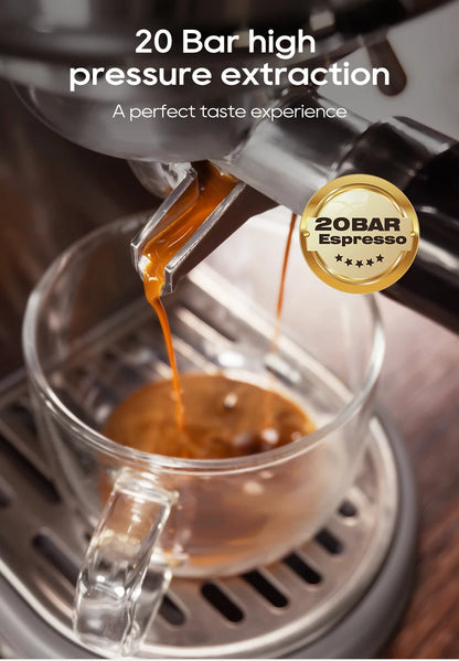 HiBREW H10B – Machine à Expresso Semi-Automatique 20 Bars – Température Réglable – Café Chaud Froid