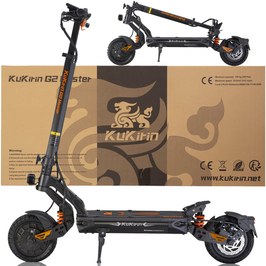 KuKirin G2 Master – Trottinette Électrique Pliable 2000W 52V 20.8Ah | 60 km/h, 70 km d’autonomie, Tout-Terrain (2025)