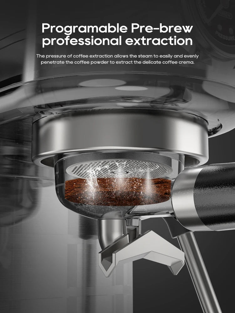 HiBREW H10B – Machine à Expresso Semi-Automatique 20 Bars – Température Réglable – Café Chaud Froid