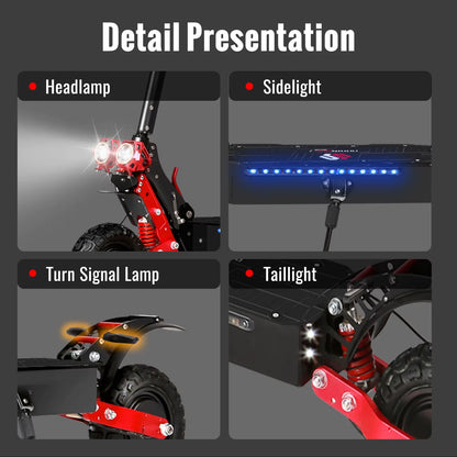 SUNNIGOO X7 – Trottinette Électrique Pliable Double Moteur 3600W (2×1800W) | 65 km/h, 60 km d’autonomie, 48V 21Ah, Pneus 11”