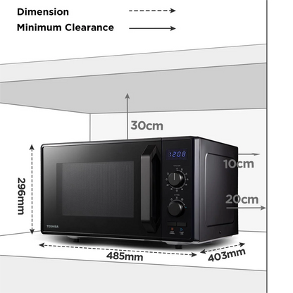 Four Micro-ondes 3-en-1 Toshiba MW2-AG23P(BK) – 23 L
