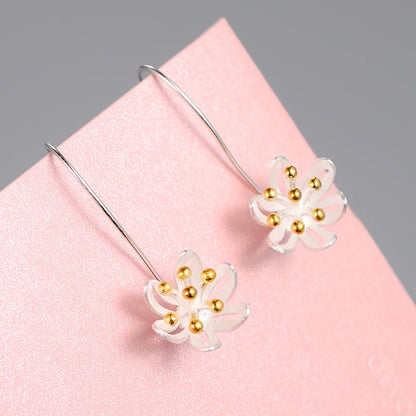 Boucles d'oreilles longues en argent sterling 925 pour femmes, élégantes, pour prévenir les allergies, nouveau Design, bijoux à la mode