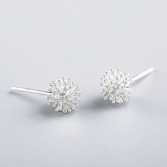 Boucles d'oreilles pissenlit femme 100% boucles d'oreilles en argent Sterling 925 pour femmes cadeau bijoux en argent Sterling Pendientes Mujer