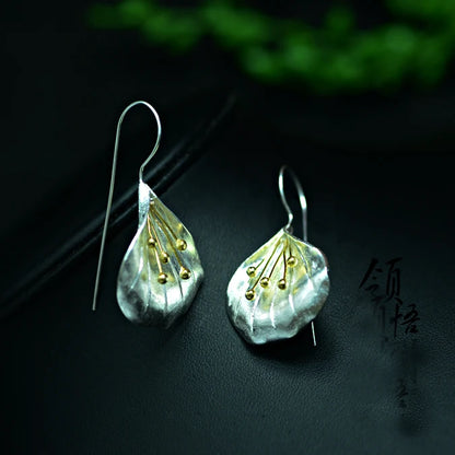 Boucles d'oreilles longues en argent Sterling 925 pour femmes, bijoux à la mode, personnalité manuelle, longues fleurs