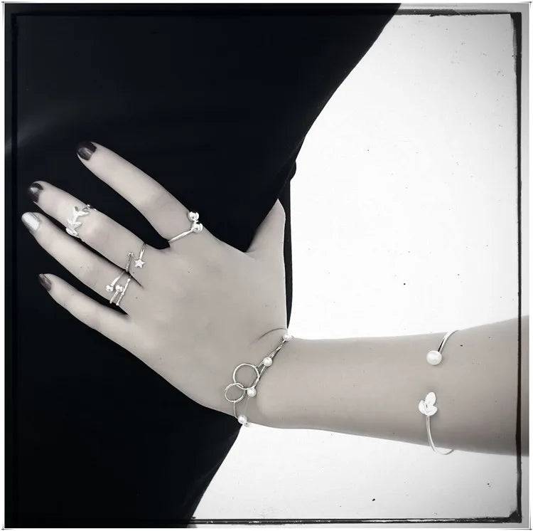 Bagues ouvertes en argent Sterling 925 et zircon pour femmes, bijoux à la mode, prévention des allergies