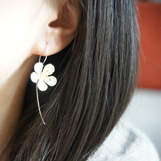 Boucles d'oreilles longues en argent sterling 925 pour femmes, élégantes, pour prévenir les allergies, nouveau Design, bijoux à la mode