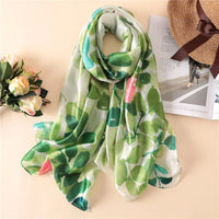 🧣 Foulard en Soie RUNMEIFA – Élégance d’Été & Style Luxe