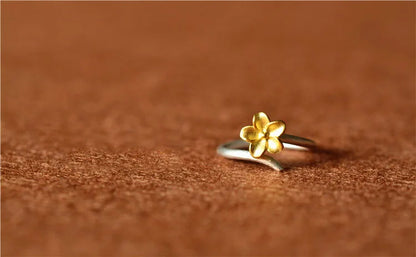 Bagues ouvertes en argent Sterling 925 pour femmes, bijoux à fleurs, hypoallergéniques, à la mode, pour filles
