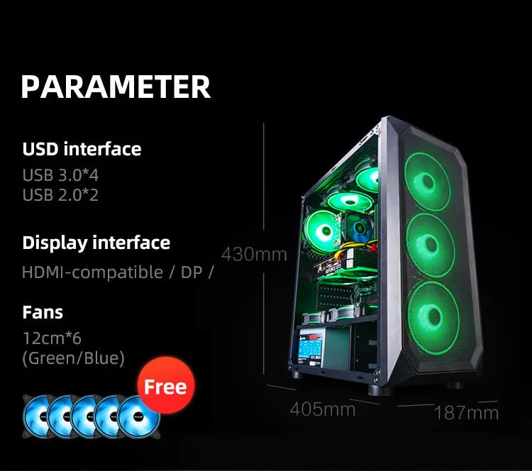 PC Gamer Personnalisé AOTESIER – AMD A8-7680, 8/16 Go RAM, SSD 120-500 Go, Mini PC de Jeu et Bureau