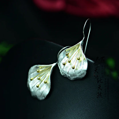 Boucles d'oreilles longues en argent Sterling 925 pour femmes, bijoux à la mode, personnalité manuelle, longues fleurs
