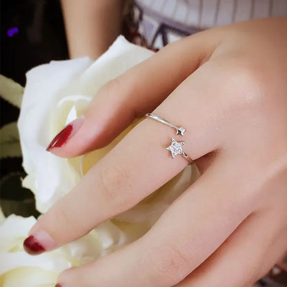 Bagues ouvertes en argent Sterling 925 et zircon pour femmes, bijoux à la mode, prévention des allergies