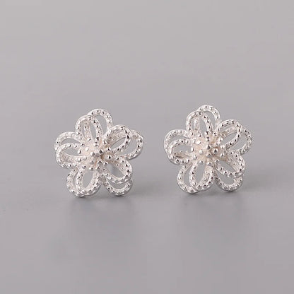 REETI 925 boucles d'oreilles en argent sterling fleur pour femmes bijoux de mariage élégants pendientes mujer moda 2019 Brincos