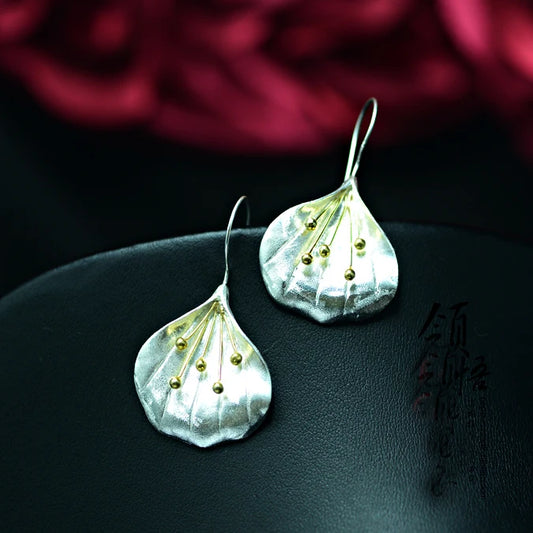 Boucles d'oreilles longues en argent Sterling 925 pour femmes, bijoux à la mode, personnalité manuelle, longues fleurs