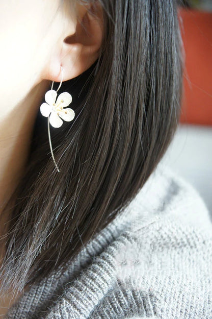 Boucles d'oreilles longues à pampilles en argent Sterling 925 pour femmes, processus thaïlandais, bijoux élégants en argent Sterling pour dames