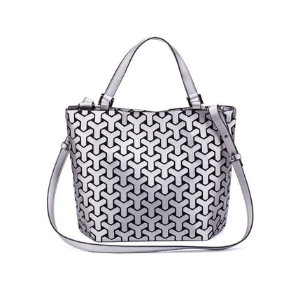 Sac Géométrique Reflet Lumineux Pliable pour Femmes (2025)