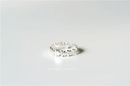 REETI 925 bagues en argent Sterling pour femmes fleur bague ouverte Style dame prévenir l'allergie bijoux en argent Sterling