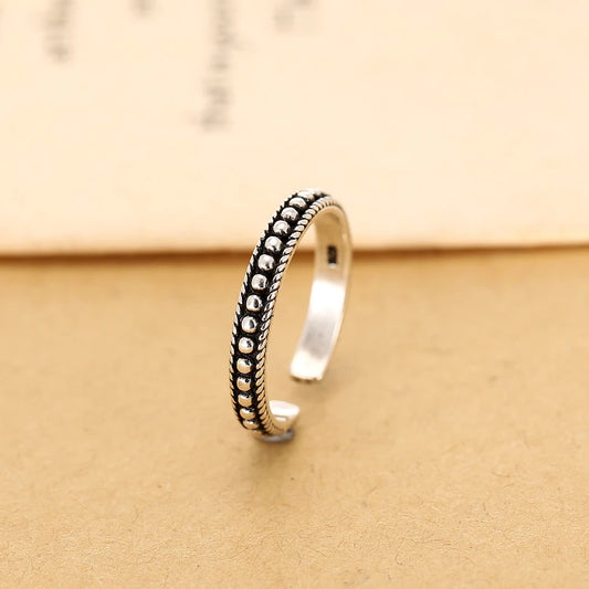 Bagues ouvertes G en argent Sterling 925 de Style rétro pour femmes, accessoires de bijoux Vintage