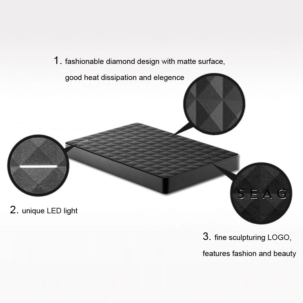 Seagate Expansion HDD Drive Disk 1 To 2 To USB3.0 HDD externe 2,5" Disque dur externe portable