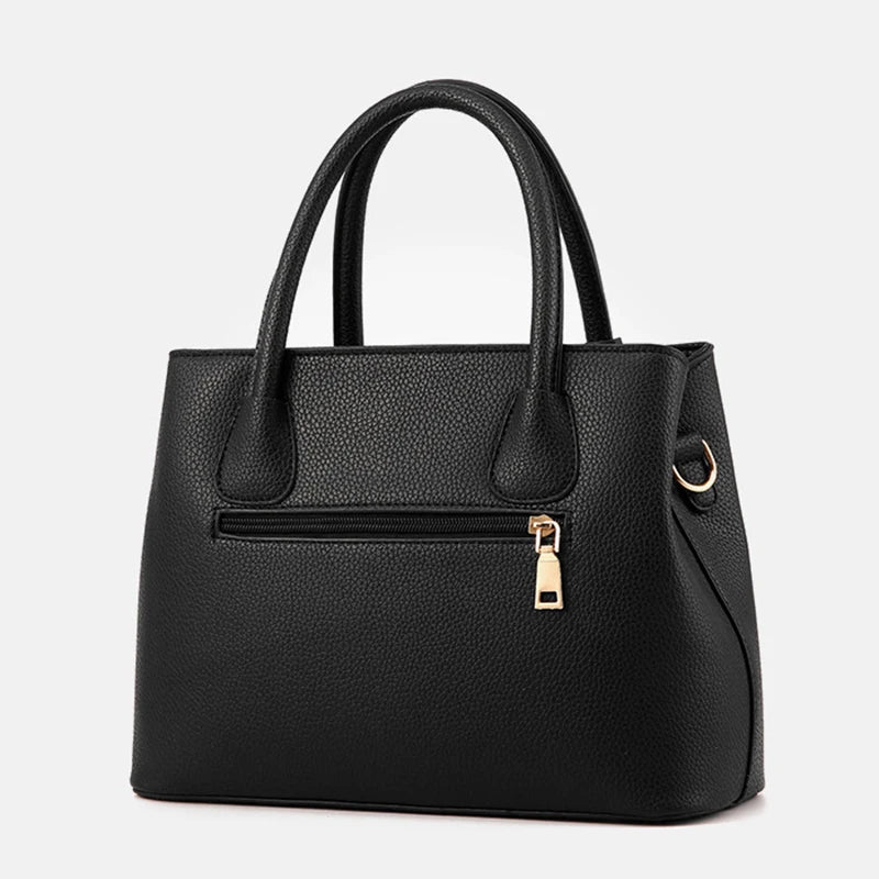 Sac à main en cuir PU pour femmes, grand modèle élégant et pratique.