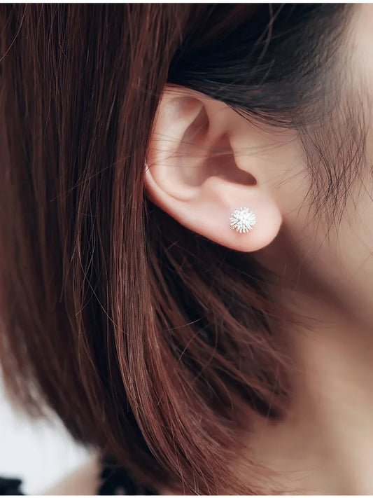 Boucles d'oreilles pissenlit femme 100% boucles d'oreilles en argent Sterling 925 pour femmes cadeau bijoux en argent Sterling Pendientes Mujer