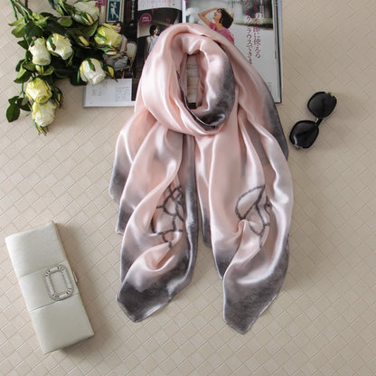 🧣 Foulard en Soie RUNMEIFA – Élégance d’Été & Style Luxe