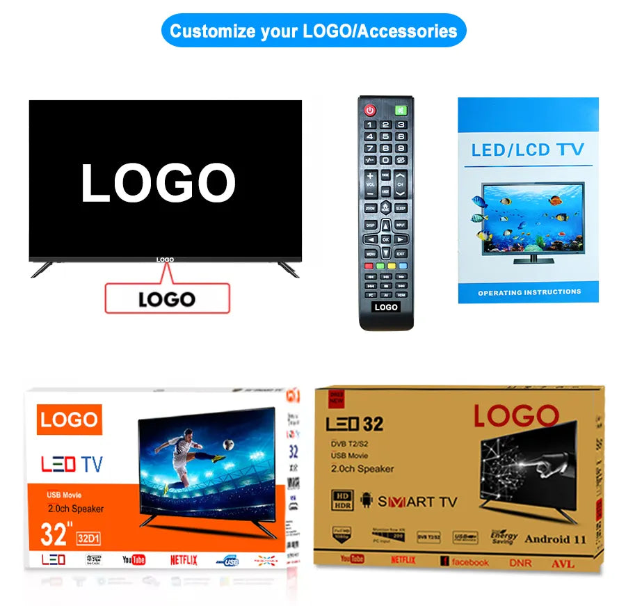 inch Smart Android LCD LED TV, 4K TV Factory Flat Screen Television TV, HD LCD LED Best smart TV