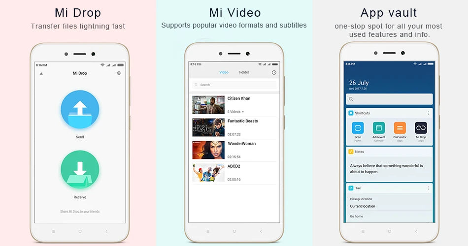 Xiaomi Redmi 5A Smartphone 5" 3GB RAM 32GB ROM Snapdragon 425 Double SIM Caméra 13MP Arrière 5MP Frontale Android D'occasion
