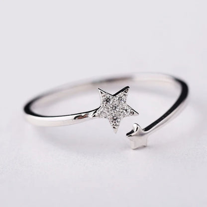 Bagues ouvertes en argent Sterling 925 et zircon pour femmes, bijoux à la mode, prévention des allergies